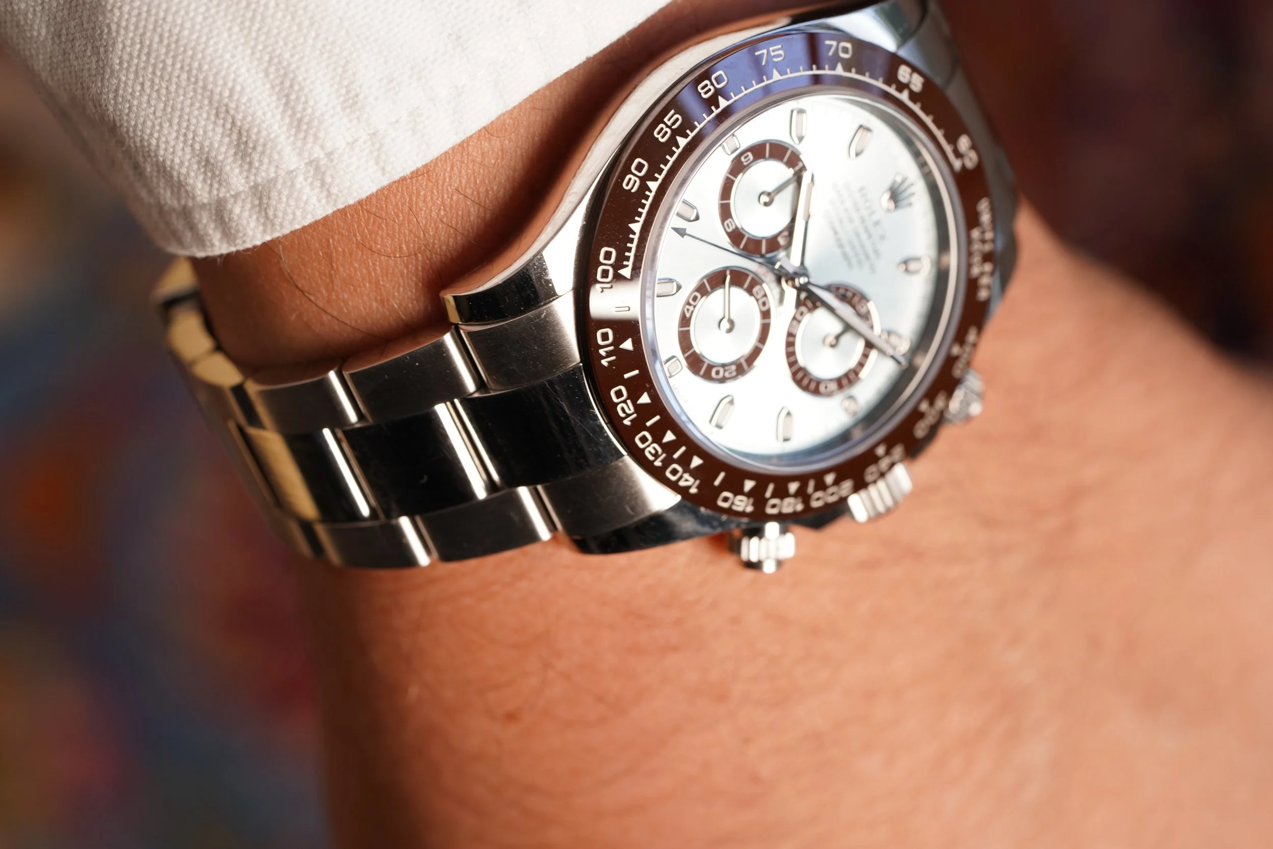 Rolex Daytona in Platinum Ice Blue Dial Reference 116506 — Wind